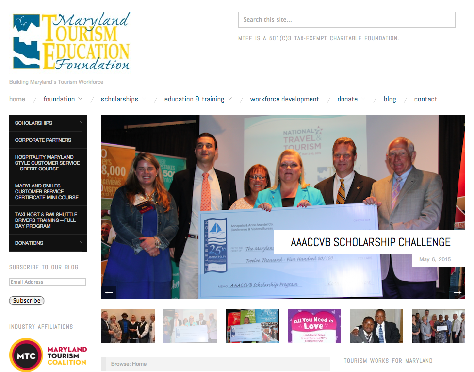 maryland tourism education foundation website